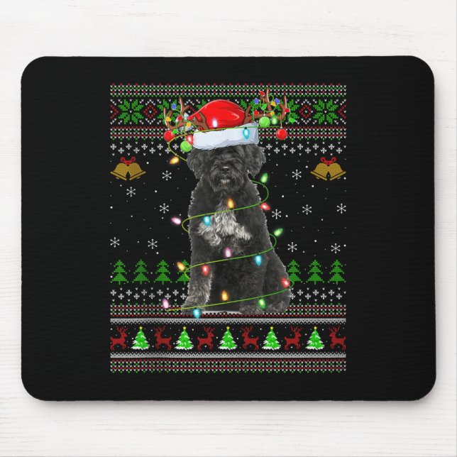 Tapis De Souris Giant Schnauzer Dog Ugly Christmas Sweaters Holida (Devant)