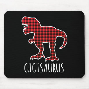 Tapis De Souris Gigisaurus Buffalo à carreaux dinosaure drôle asso