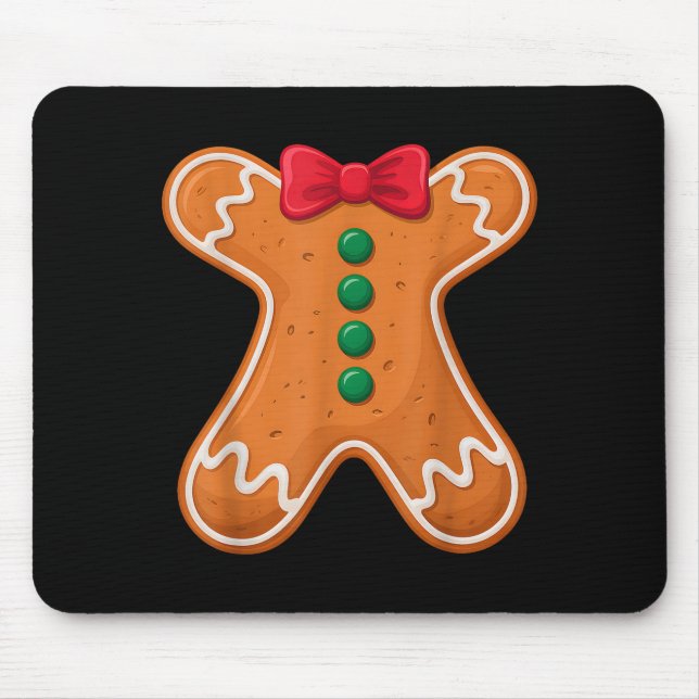 Tapis De Souris Gingerbread Man Costume Funny For Halloween Christ (Devant)