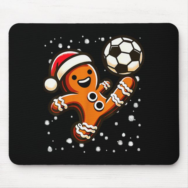 Tapis De Souris Gingerbread Plays Soccer Bicycle Kick, Cookie Chri (Devant)