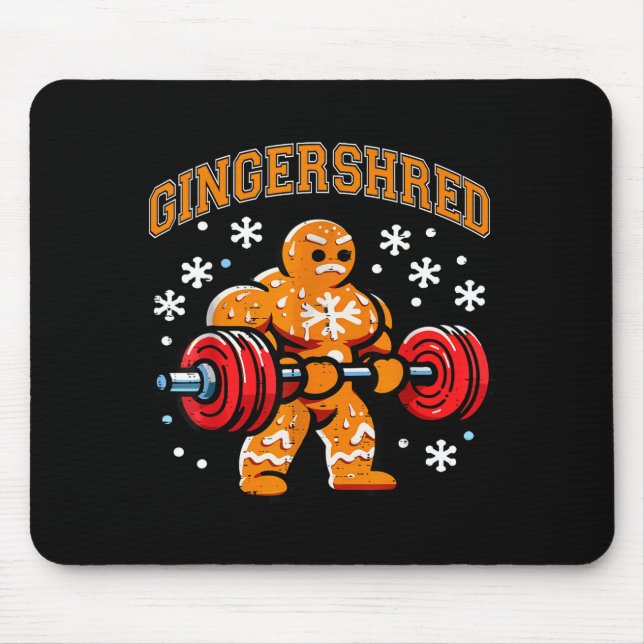 Tapis De Souris Gingershred Funny Gingerbread Man Gym Bodybuilding (Devant)