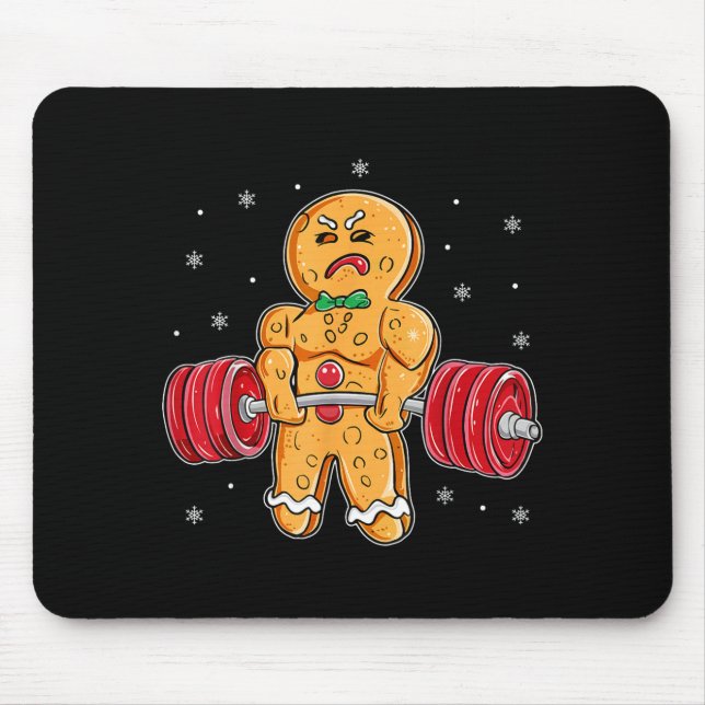 Tapis De Souris Gingershred Funny Gingerbread Man Gym Bodybuilding (Devant)