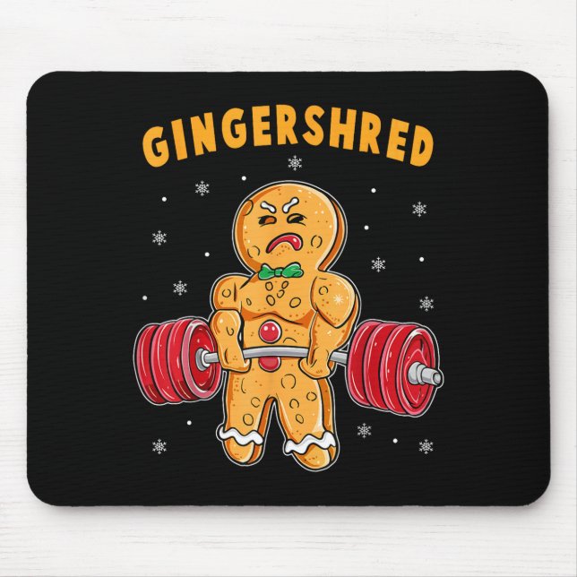 Tapis De Souris Gingershred Funny Gingerbread Man Gym Bodybuilding (Devant)