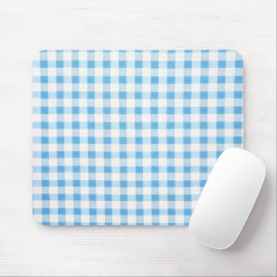 Tapis De Souris Gingham Bleu Bébé