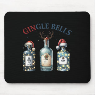 Tapis De Souris Gingle Bells Drôle de Gin Gin Bells Sapin de Noël