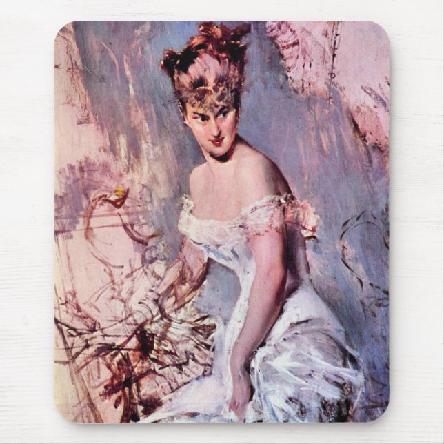 Tapis De Souris Giovanni Boldini - l'actrice Alice Regnault (Devant)