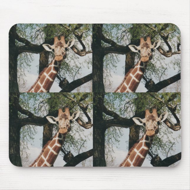 Tapis De Souris Girafe mignonne carrelée Mousepad (Devant)