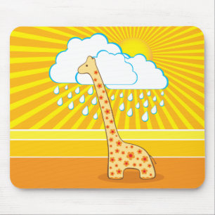 Tapis De Souris Girafe mignonne Mousepad