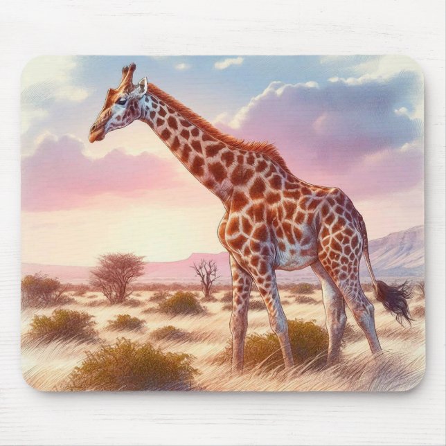 Tapis De Souris Giraffe (Devant)