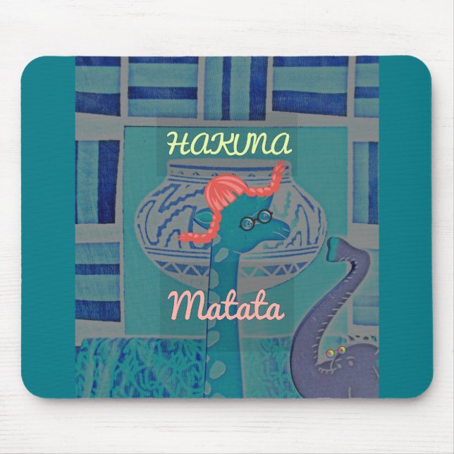Tapis De Souris Giraffe Art Joueuse : Un Plaisir Africain (Devant)