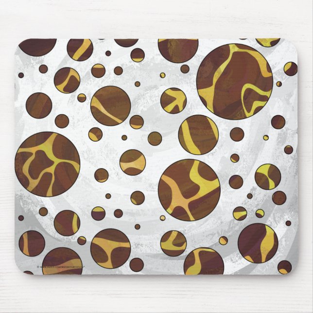 Tapis De Souris Giraffe Brown et jaune (Devant)