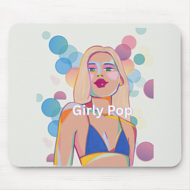 Tapis De Souris Girly pop party girl mouse pad (Devant)