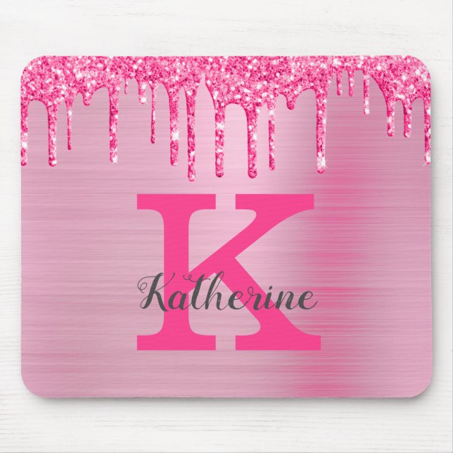 Tapis De Souris Girly Rose Parties scintillant Drivers Chic Glam M (Devant)