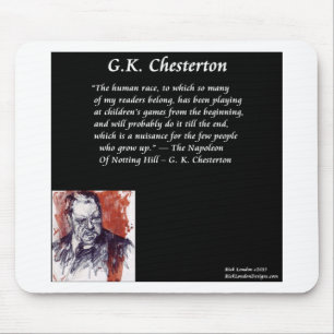 Tapis De Souris GK Chesterton et ligne du livre d'ouverture