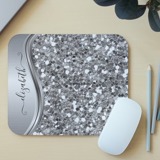 Tapis De Souris Glam Bling Parties scintillant personnalisée Calli (Créateur téléchargé)