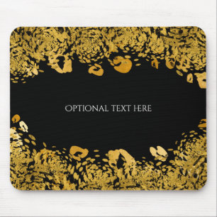 Tapis De Souris Glam élégant Cheetah Gold & Black Exotic Jungle