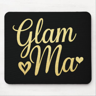 Tapis De Souris Glam Ma Cœur Or Maman Grand-mère Fête des Mères