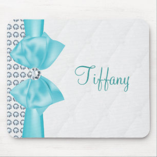Tapis De Souris Glam Turquoise Turquoise Bow & Diamonds