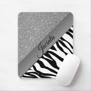 Tapis De Souris Glam Zèbre noir et blanc