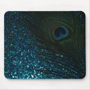 Tapis De Souris Glitter Aqua Peacock