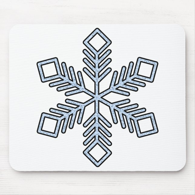 Tapis De Souris Glitter Snowflake - Baby Blue Branches (Devant)