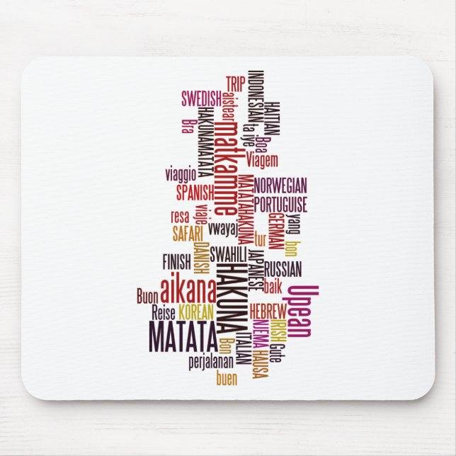 Tapis De Souris Global Groove : Hakuna Matata dans chaque langue (Devant)