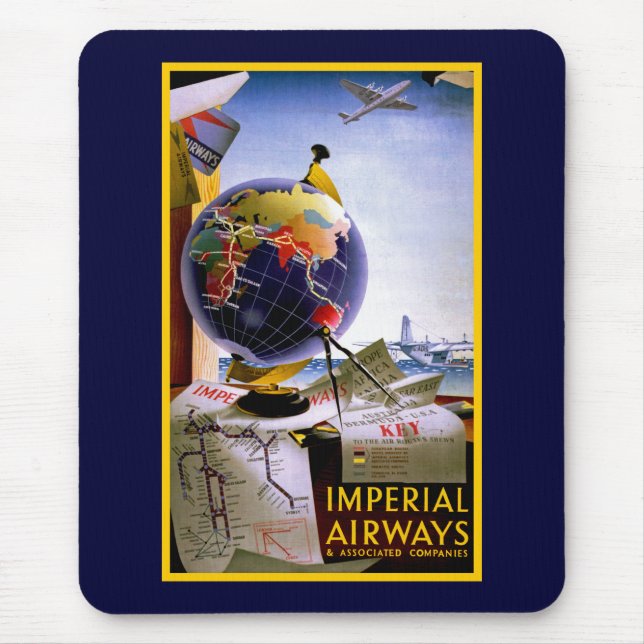 Tapis De Souris Globe d'Imperial Airways (Devant)
