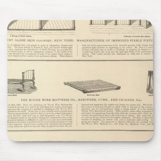 Tapis De Souris Globe Foundry Wire Mattress Company (Devant)