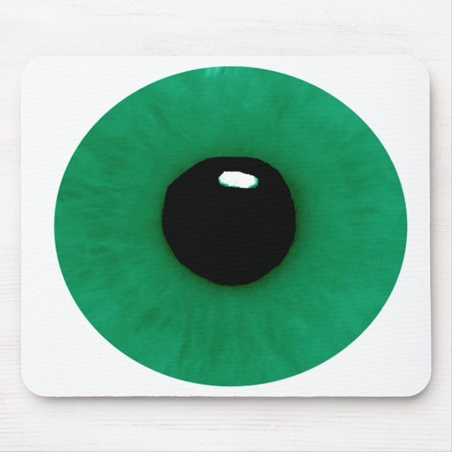Tapis De Souris Globe oculaire vert-foncé Mousepad (Devant)