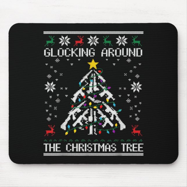 Tapis De Souris Glocking Around The Christmas Tree Ugly Christmas  (Devant)