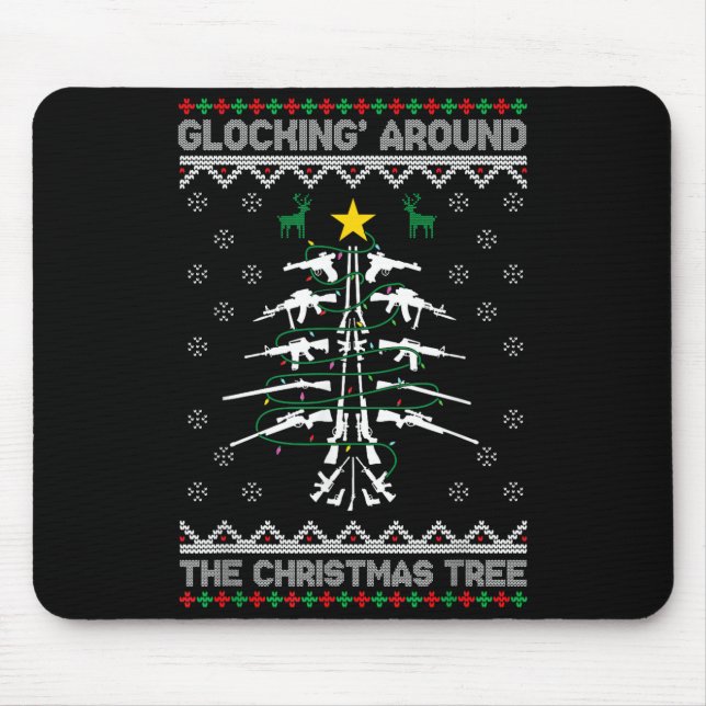 Tapis De Souris Glocking Around The Christmas Tree Ugly Christmas  (Devant)