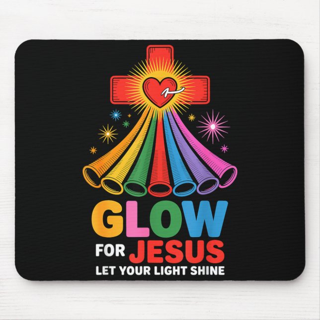 Tapis De Souris Glow For Jesus Christian Faith  (Devant)