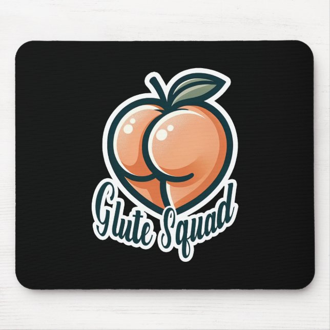 Tapis De Souris Glute Squad Peach Butt Glutes Fitness (Devant)