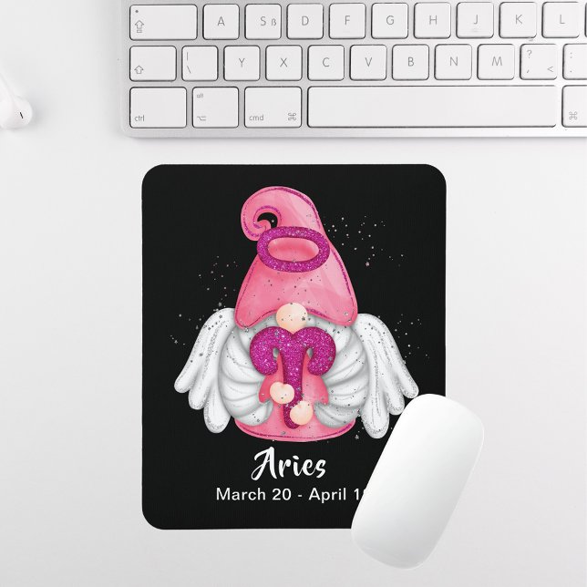 Tapis De Souris Gnome Aries Astrologie Signal Angel Mouse Pad (Gnome Aries Astrology Sign Angel Mouse Pad)