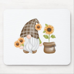 Tapis De Souris Gnome aux tournesols