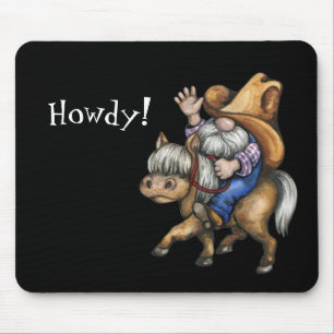 Tapis de souris Gnome Cowboy occidental
