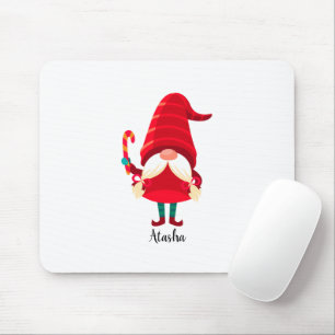 Tapis De Souris Gnome De Noël Tenant Un Sucre de canne