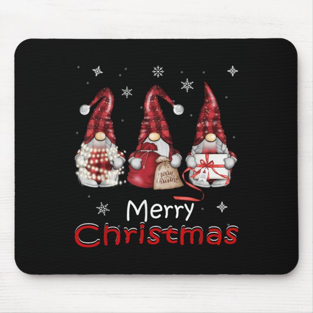 Tapis De Souris Gnome Funny Famille Chemises de Noël Femmes 2024 (Devant)