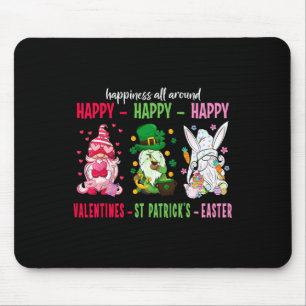Tapis De Souris Gnome Happy Valentine St Patrick Bonheur de Pâques