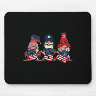 Tapis De Souris Gnome Usa 4 juillet Drapeau Américain mignon Indép