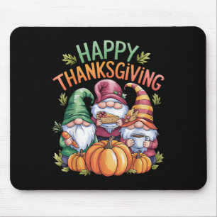 Tapis De Souris Gnomes Bonne Action de Grâce 2024 Automne Citrouil