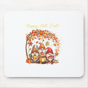 Tapis De Souris Gnomes d'automne Heureux automne à tous Feuilles d