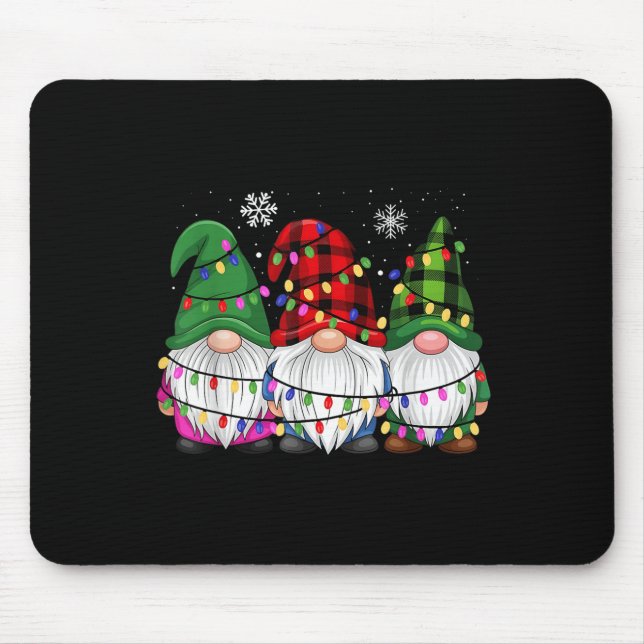 Tapis De Souris Gnomes Famille Pjs Hommes Femmes Drôle Noël Ho (Devant)