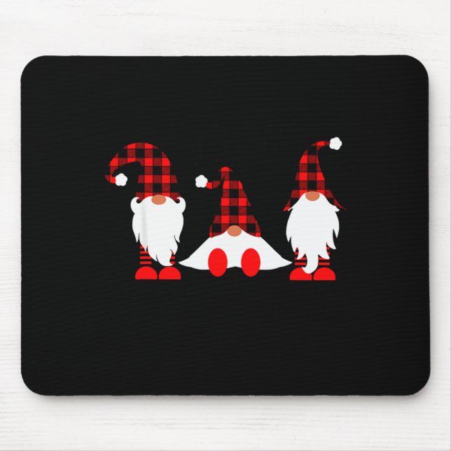 Tapis De Souris Gnomes For The Holidays Buffalo Plaid Gnome Christ (Devant)