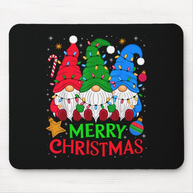 Tapis De Souris Gnomes Joyeux Noël Joyeux Noël (Devant)