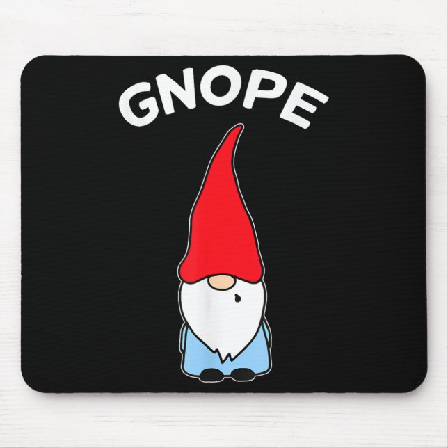 Tapis De Souris Gnope Gnome Nope Fête de Noël Drôle Hommes Femmes  (Devant)