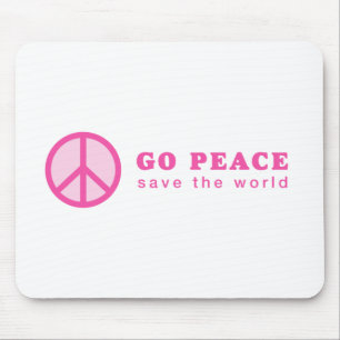 Tapis De Souris Go Peace (Rose)