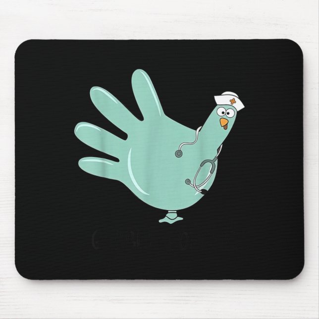 Tapis De Souris Gobble Gobble Funny Thanksgiving Nurse Humor  (Devant)