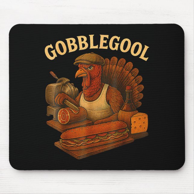 Tapis De Souris Gobbol Turkey Thanksgiving  (Devant)
