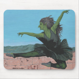 Tapis De Souris Goblin Girl Ballerina Danser Imaginaire Art Mousep
